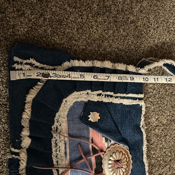 Super Cute Western Wrangler Upcycled Denim Purse - Picture 9 of 10